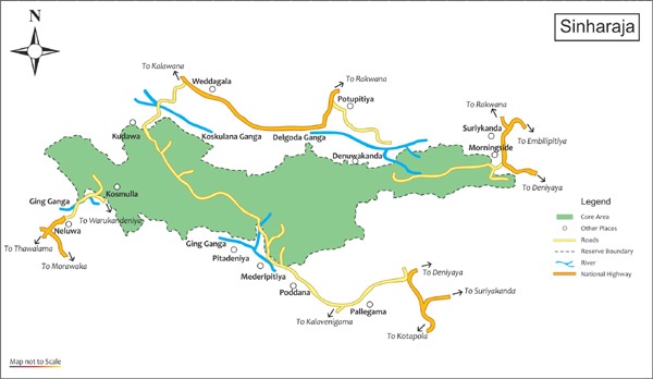 Sinharaja map