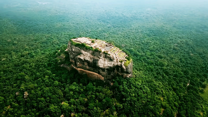 Historical site Sigiriya rock fortress